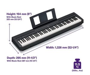 Yamaha P71 Weighted 88 Keyboard w/stand