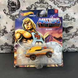 Masters of the Universe He-Man Hot Wheels 2020 Diecast Car *Box not mint * 