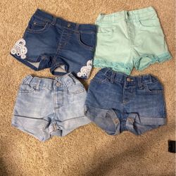 4 Pairs Of Girls Shorts
