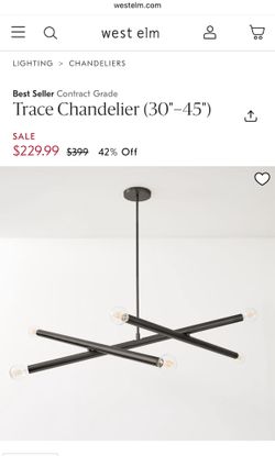 West Elms Trace chandelier Dark Bronze 45in Brand New