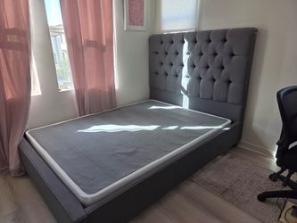Queen bed frame only (no mattress)