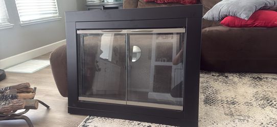 Black fireplace insert
