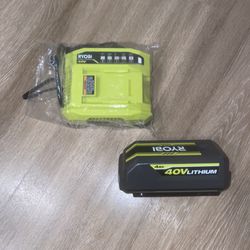 Ryobi 40V 4AH Battery and Charger - PRICE FIRM