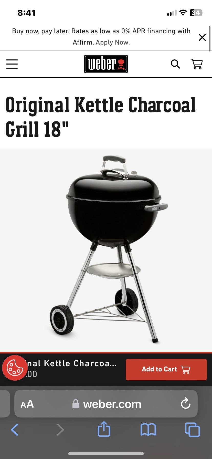 Weber BBQ  Charcoal Grill 