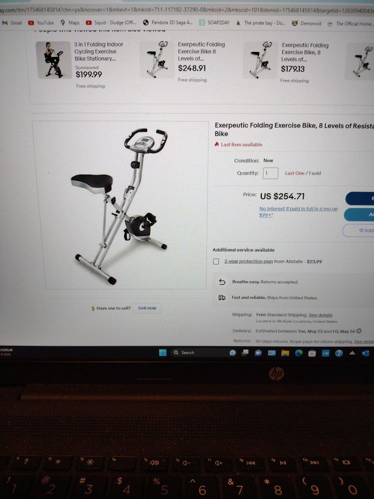 exerpeutic folding exercise bike review