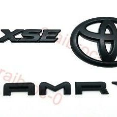 Gloss Black Out Emblems For Toyota Camry XSE Overlay Kit