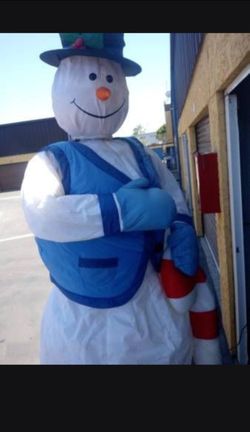 Animated &Musical Motion Sensored Life Size rare gemmy Snowman "6 Feet .N0 Deliever