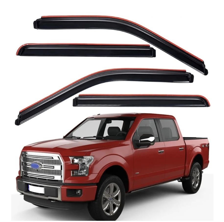 Lightronic Extra Durable Clip-on in-Channel Auto Vent Window Visors, Fits 2002-2008 Dodge Ram