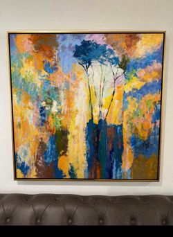 43” x 43” Oil painting with Gold Frame
