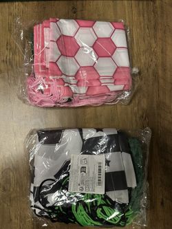 Soccer-Themed Drawstring Bags - 12pcs, Party favors