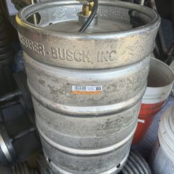 ANHEUSER- BUSCH  Full Size Keg With Tap
