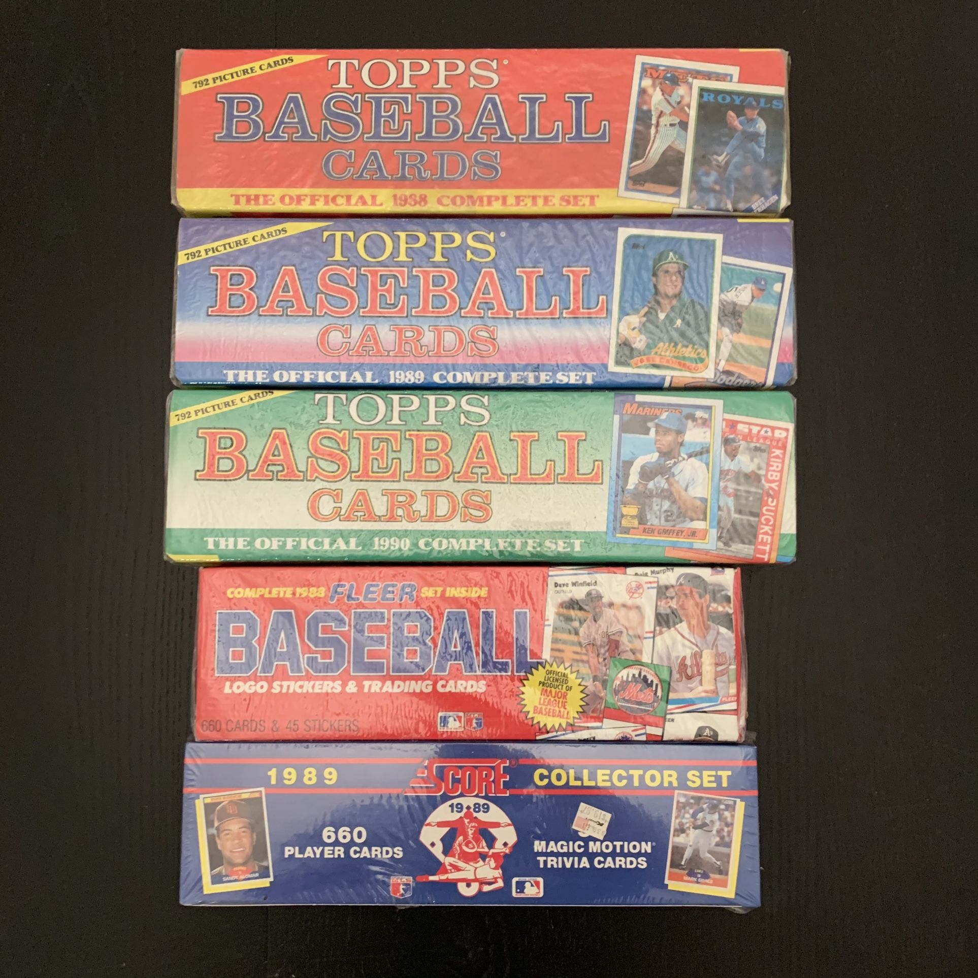 Factory Sealed Baseball Card Sets 1988-1990