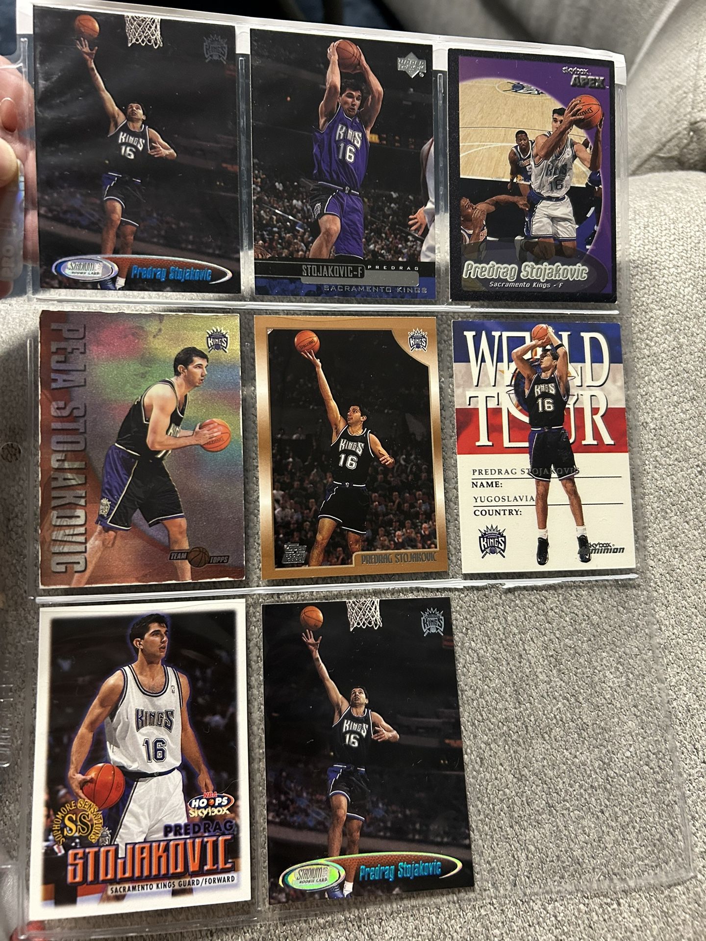 Peja Stojakovic Basketball Card Lot Of 8 Cards
