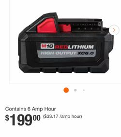 Milwaukee m18 xc6.0