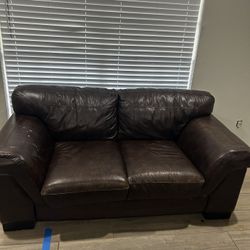 Brown Leader Love Seat/ Couch 