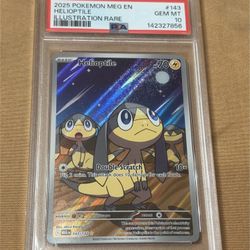 2025 Pokemon Mega Evolution Helioptile Illustration Rare #143/132 PSA 10