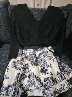 Skirt and top set