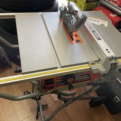RIDGID 15 Amp 10 in. Portable Corded Pro Jobsite Table Saw with Stand
