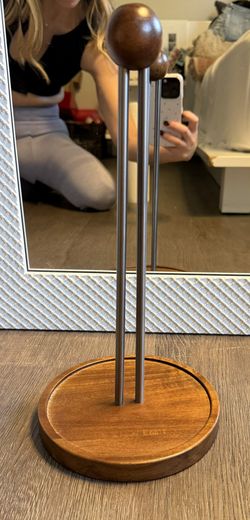 Modern Wood Paper Towel Holder