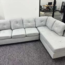 🔥 Brand New Gray Fabric L Shape Sectional Sofa/Couch | Pay After Delivery 🚚 