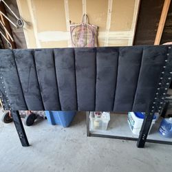 Queen Black Velvet Bedframe