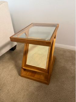 Solid wood side table
