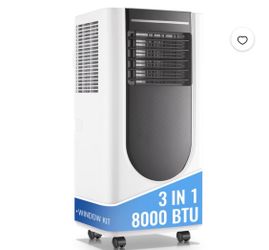 TACOOL 8000BTU ASHRAE Portable Air Conditioning with Window Kit and Remote Control