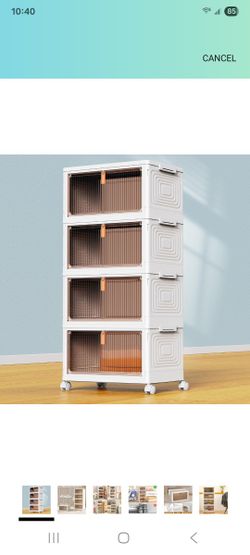 YFXCVSL 4 Tier Plastic Storage Bins With Lid 23 Qt Brand New