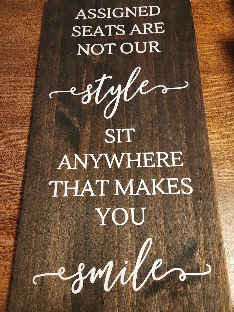 Custom Wedding Seating Sign