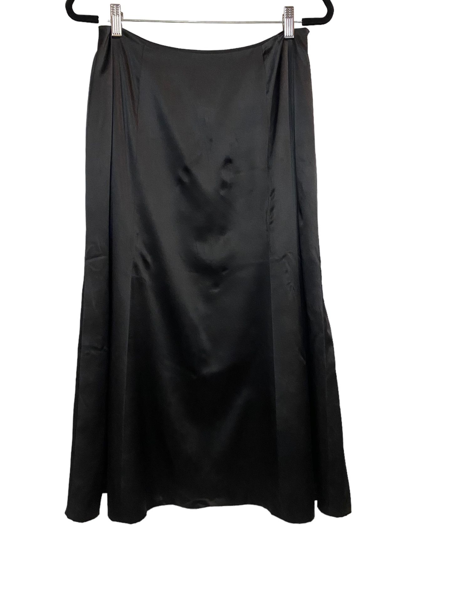 Talbots Pure Silk Pencil Skirt Womens Size 10 Petite Black Side Zip