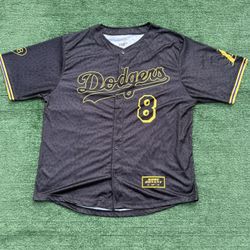 Los Angeles Dodgers Black Mamba Kobe Bryant #8/#24 MLB Baseball Jersey Men’s XL