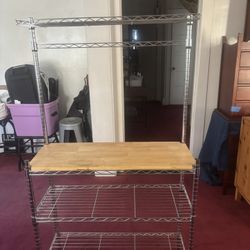 Aluminum & Wood Storage Rack – $50 Firm (USC Area)
