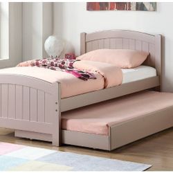 NEW TWIN BED WHIT / SLATS+ TRUNDLE  AND 2 REGULAR MATTRES ☎️ 1714586,2564 