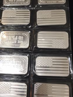 1oz WE STAND FOR THE FLAG Silver Bars