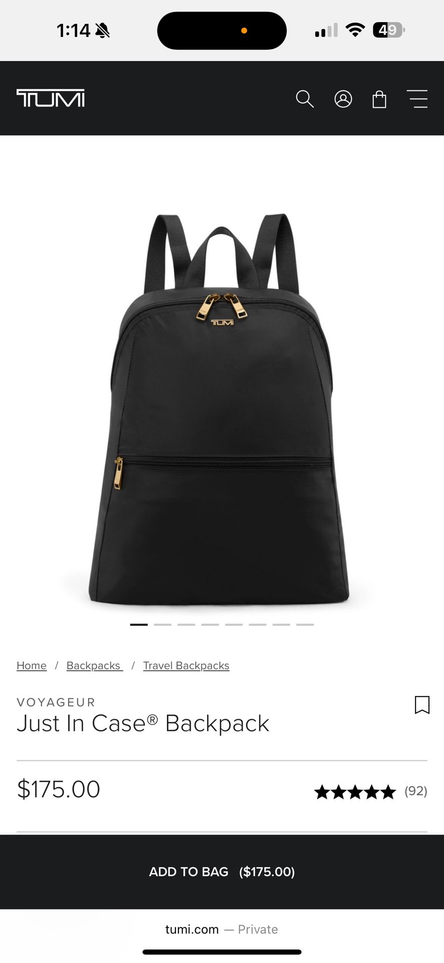 Just In Case Backpack Tumi