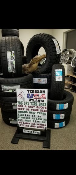 215 60 15 BRAND NEW TIRE TIRES $59 EACH $236 SET