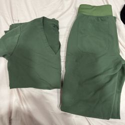 Olive Green Figs Scrubs