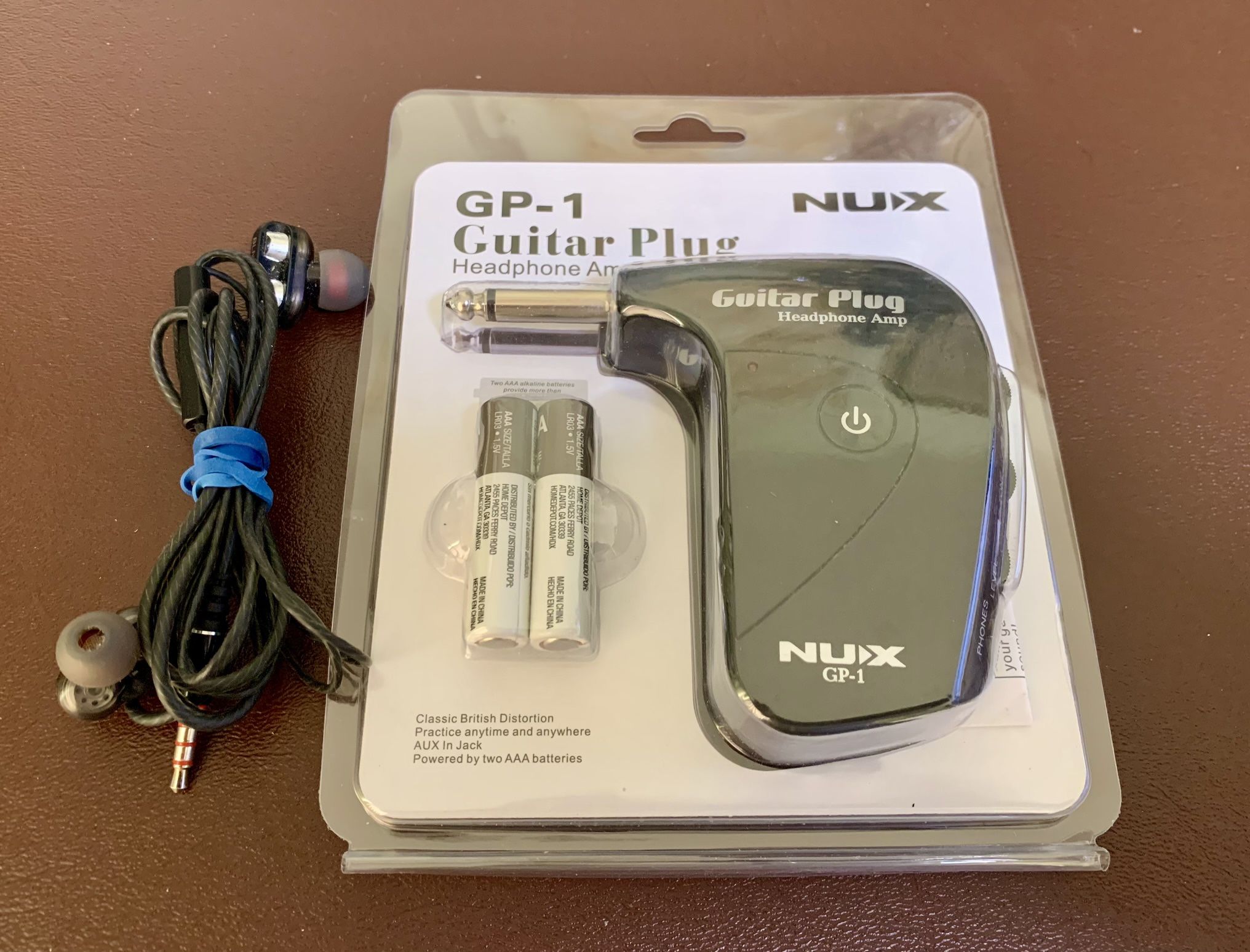 NUX GP-1 Headphone Amp With Gain/Tone Plus Headphones
