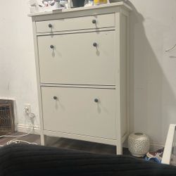 IKEA Hemnes Shoe Cabinet With 2 Compartments, White 