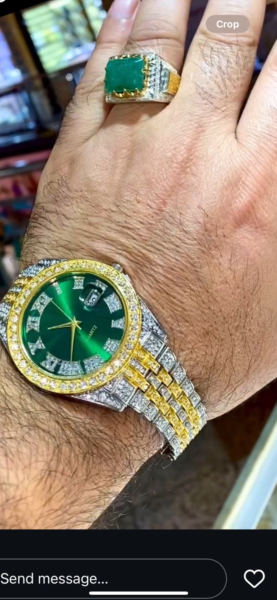 Green Watch And Ring