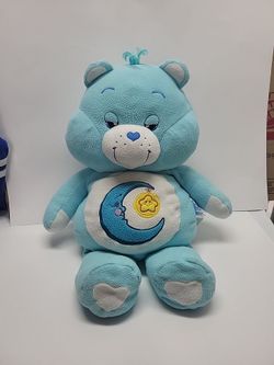 Care Bears Bedtime Bear Plush Large 30in Jumbo Pillow Blue Moon Star 2002