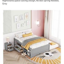 Full Size Platform Bed With Twin Trundle 