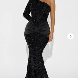 One Shoulder Sequin Dress 