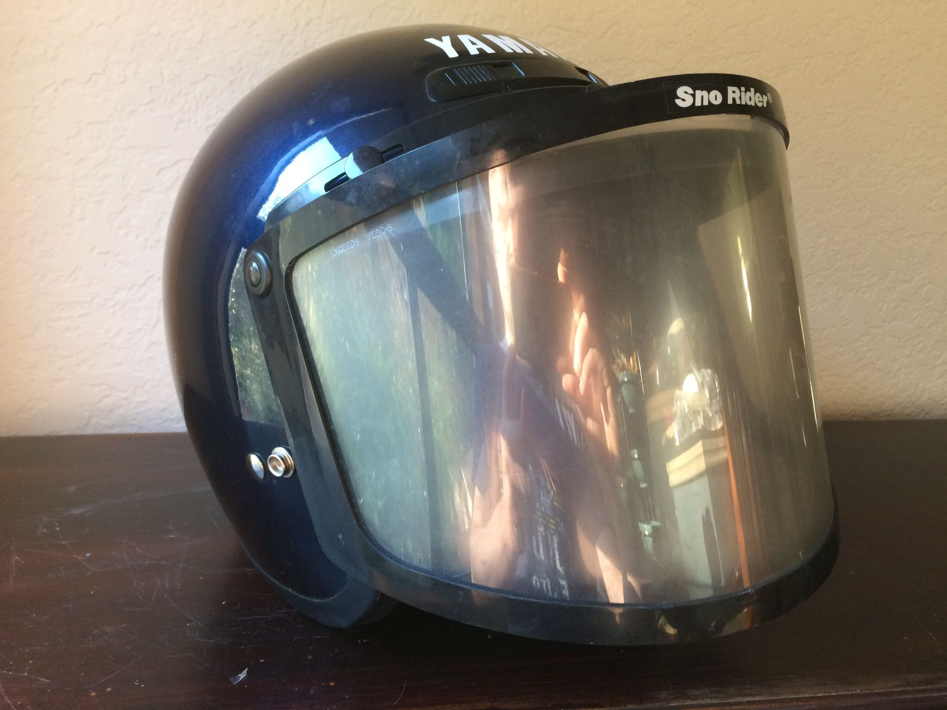 Vintage Yamaha Snowmobile Helmet w/ Visor, size XXL