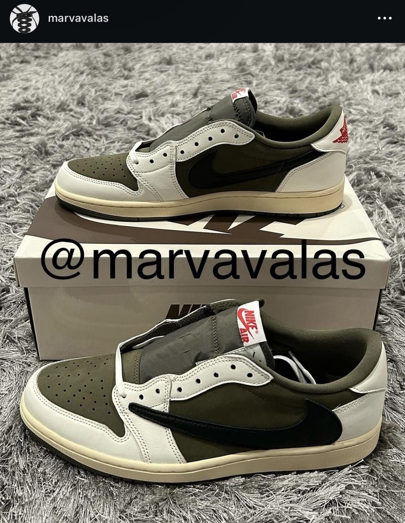 Jordan 1 Low X Travis Scott Medium Olive. Mens 10 Or 11