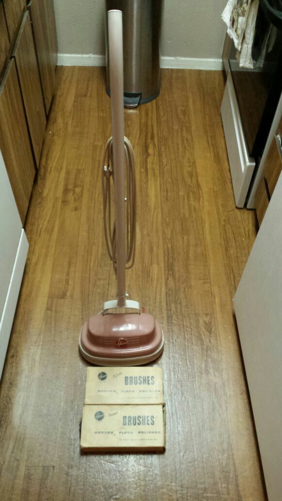 Vintage Electric Hoover Floor Polisher Scrubber Model 5450 - PINK
