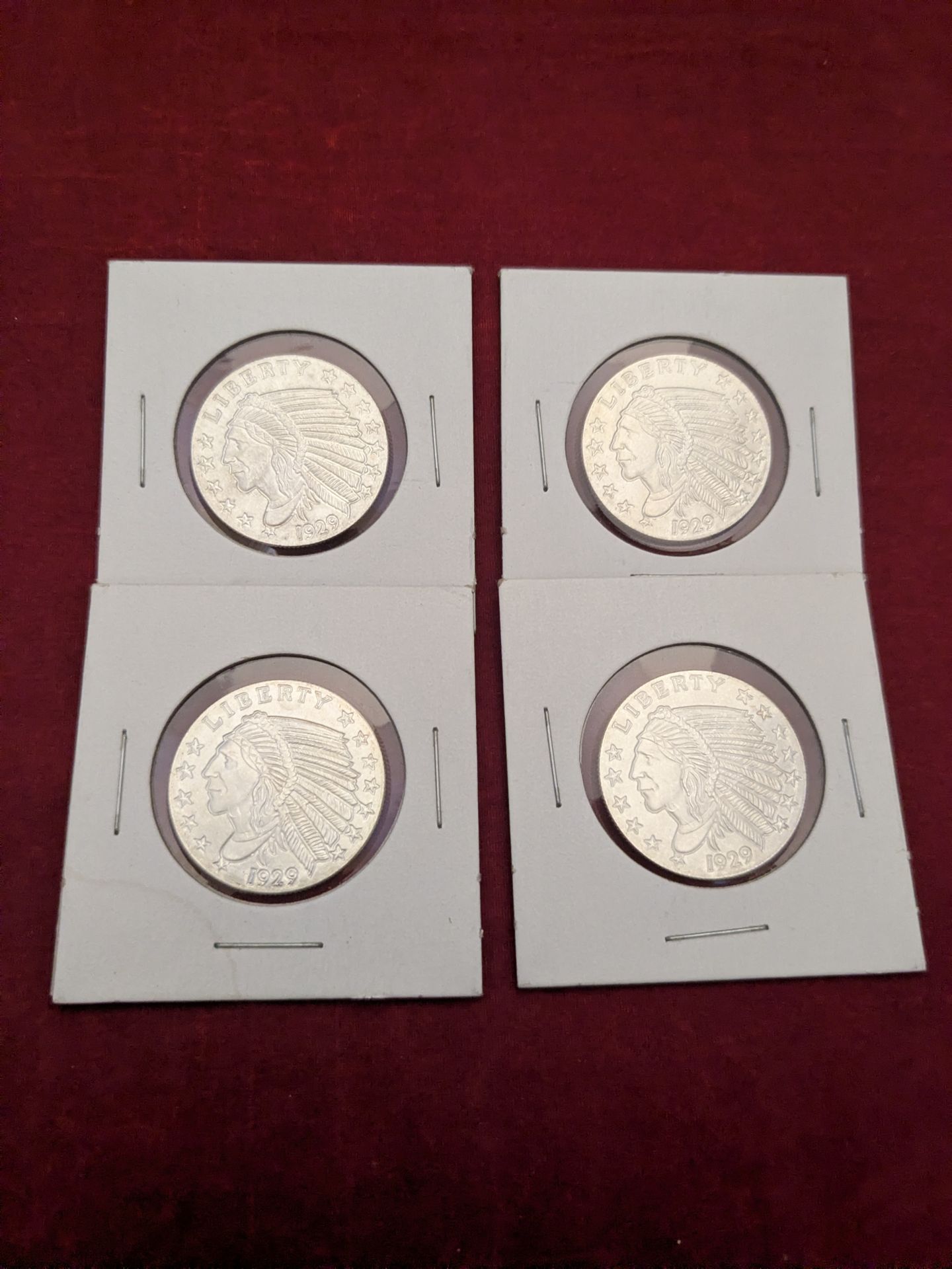 Golden State Mint silver 1/4oz. Each 4 rounds total 1oz.