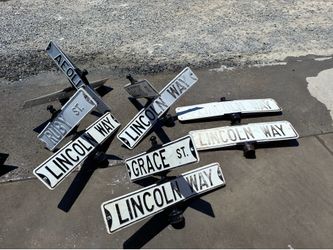 Vintage authentic street signs