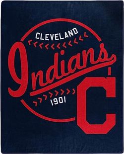 Cleveland Indians Royal Plush Raschel Throw