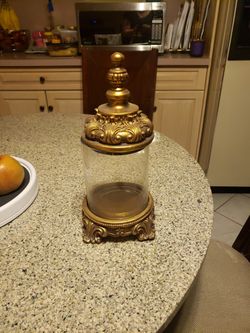 Beautiful Glass Candy Jar